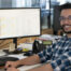 Kunjan, Richter 3d printing expert in front of his computer.